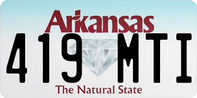 AR license plate 419MTI