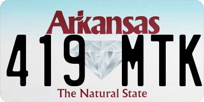 AR license plate 419MTK