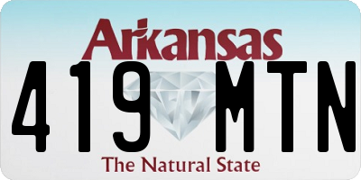 AR license plate 419MTN