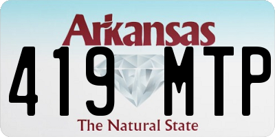 AR license plate 419MTP