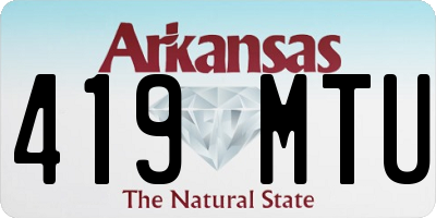 AR license plate 419MTU