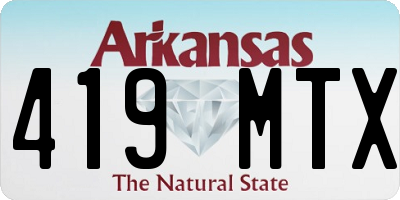 AR license plate 419MTX