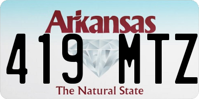 AR license plate 419MTZ