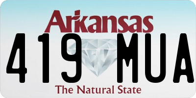AR license plate 419MUA
