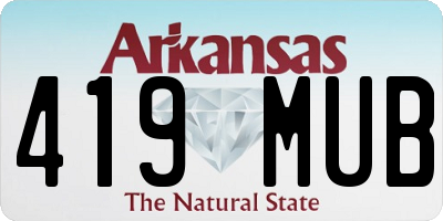 AR license plate 419MUB