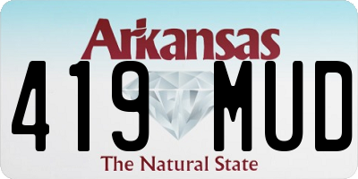 AR license plate 419MUD