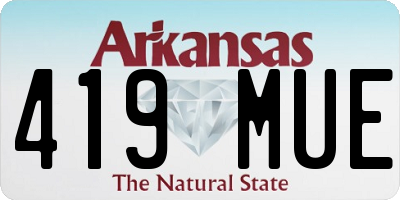 AR license plate 419MUE