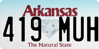 AR license plate 419MUH