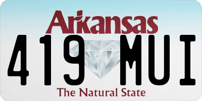 AR license plate 419MUI