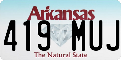 AR license plate 419MUJ