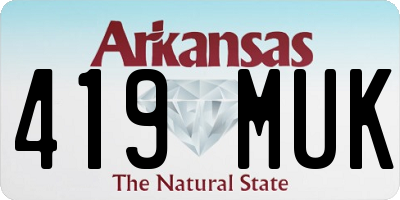AR license plate 419MUK