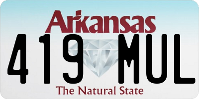 AR license plate 419MUL