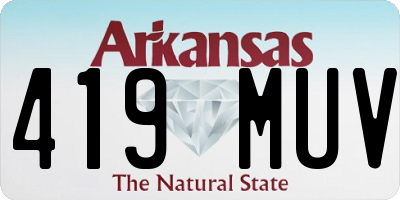 AR license plate 419MUV