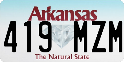 AR license plate 419MZM