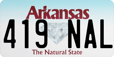 AR license plate 419NAL