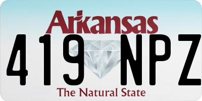 AR license plate 419NPZ