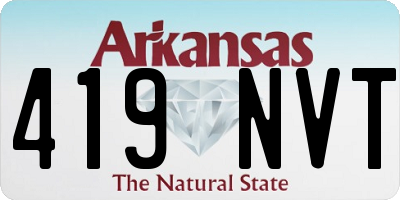 AR license plate 419NVT