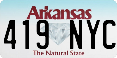 AR license plate 419NYC