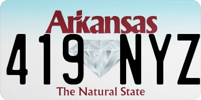 AR license plate 419NYZ