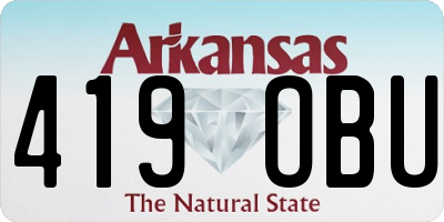AR license plate 419OBU