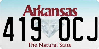 AR license plate 419OCJ