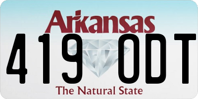 AR license plate 419ODT