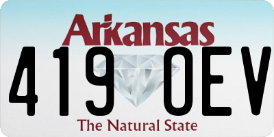 AR license plate 419OEV