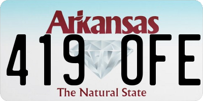 AR license plate 419OFE