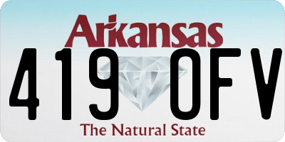 AR license plate 419OFV