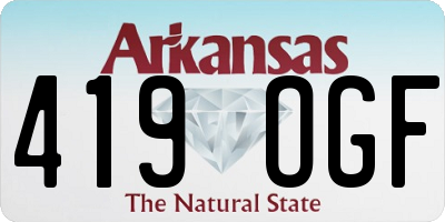 AR license plate 419OGF