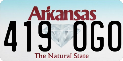 AR license plate 419OGO