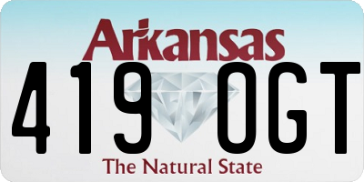 AR license plate 419OGT