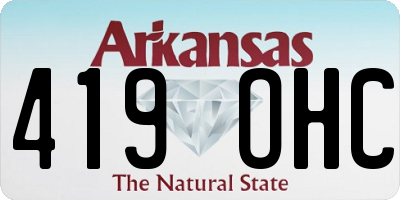 AR license plate 419OHC