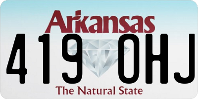 AR license plate 419OHJ
