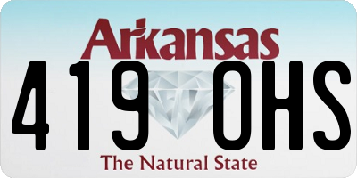 AR license plate 419OHS