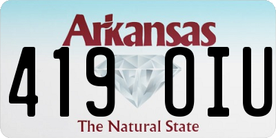 AR license plate 419OIU