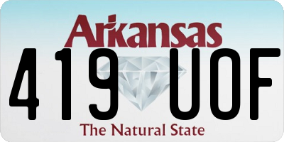 AR license plate 419UOF