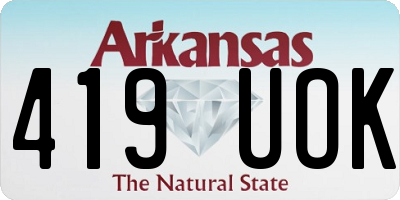 AR license plate 419UOK
