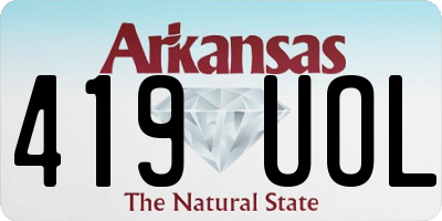 AR license plate 419UOL