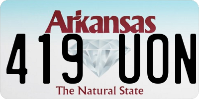 AR license plate 419UON