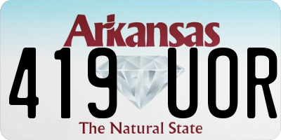 AR license plate 419UOR