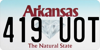 AR license plate 419UOT