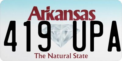 AR license plate 419UPA