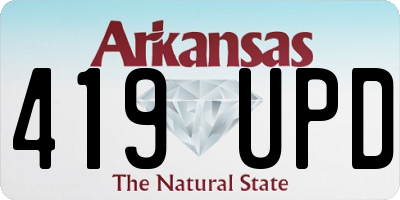 AR license plate 419UPD