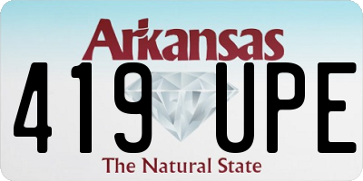 AR license plate 419UPE