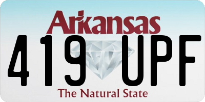 AR license plate 419UPF