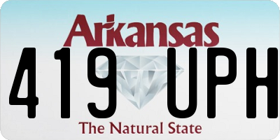 AR license plate 419UPH