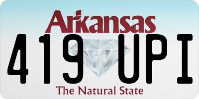 AR license plate 419UPI