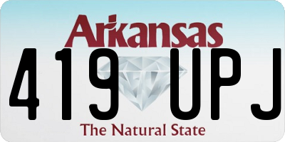 AR license plate 419UPJ