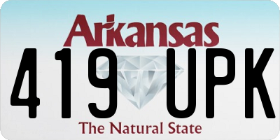 AR license plate 419UPK